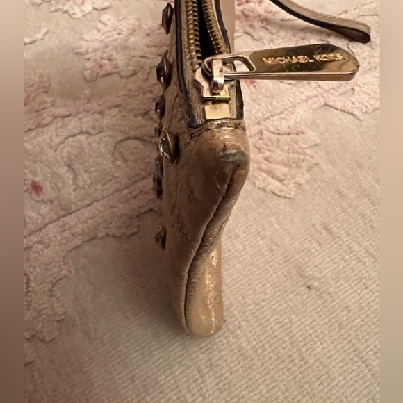 Michael Kors Gold Metallic Rhinestone Wristlet - Picture 12 of 16